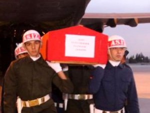 Şehidin cenazesi Konya'ya getirildi