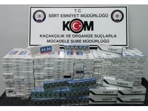 Siirt’te 2 bin 280 paket kaçak sigara ele geçirildi