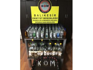 Kaçak içki üreten market sahibine operasyon