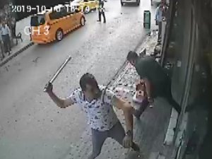 Konya'da diber gazlı, demirli, sopalı baskın anı kamerada