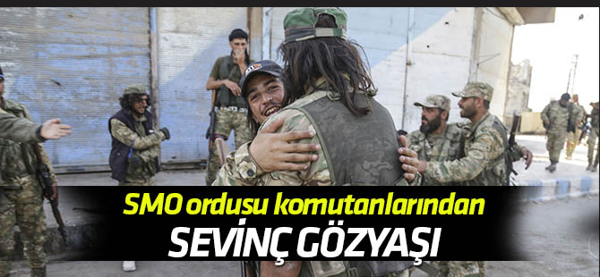 Suriye Milli Ordusu komutanları Tel Abyad'da sevinç gözyaşları döktü