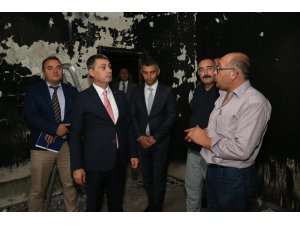 Gölbaşı Belediyesinden yangında evi yanan aileye yardım