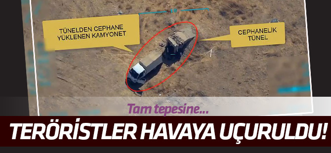 Mühimmat ikmali yapan teröristler havaya uçuruldu