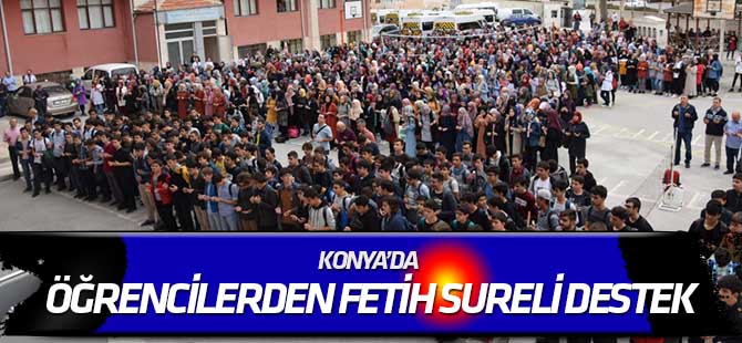 Öğrencilerden Fetih Sureli destek