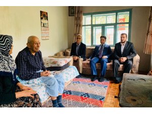 Kaymakam Erdoğan'dan Kore gazisi Mehmet Çoban'a ziyaret