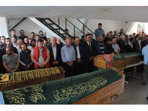 Bolu’daki feci kazada hayatını kaybeden aile üyeleri yan yana defnedildi