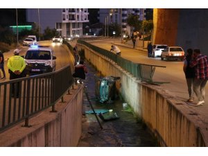 Karabük’te otomobil su kanalına düştü: 1 yaralı