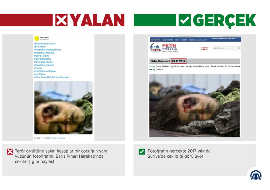 Barış Pınarı Harekatı aleyhine 'üzücü' fotoğraflarla manipülasyon girişimi