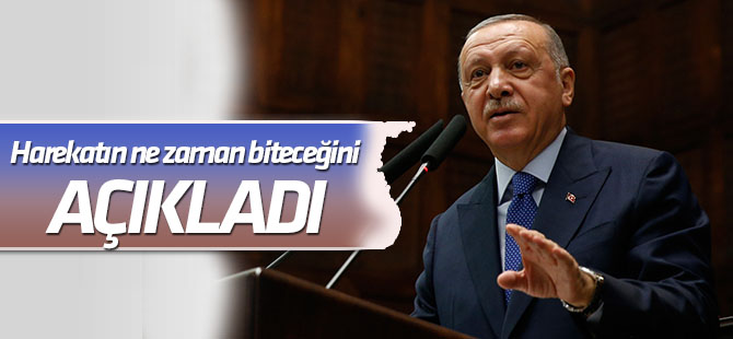 Erdoğan: Teröristler güvenli bölgeden çıktığında harekat sona erer