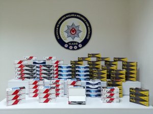 Elazığ’da 20 bin bandrolsüz makoran ele geçirildi