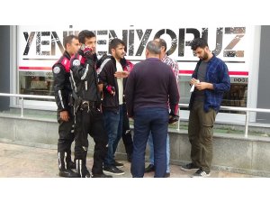 Polisten kaçarken ayakları dolandı