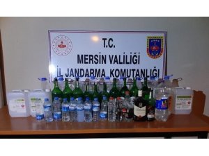 Mersin’de 47.5 litre sahte içki ele geçirildi