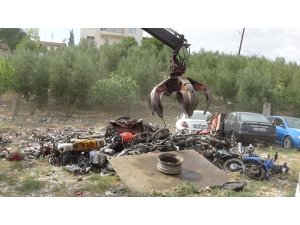 Trafikten men edilen motosikletler silah endüstrisinde kullanılacak