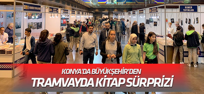 Büyükşehir’den tramvayda kitap sürprizi