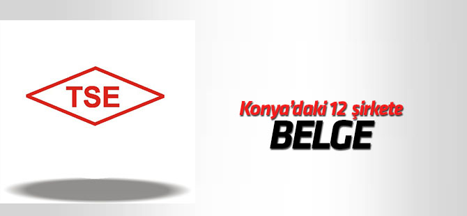 Konya'daki 12 şirkete TSE Kalite Yönetim Sistemi Belgesi
