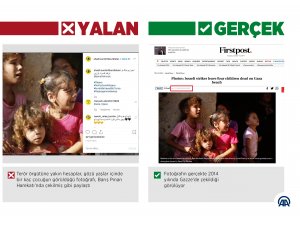 Harekat aleyhine "savaştan etkilenen çocukların" fotoğraflarıyla manipülasyon
