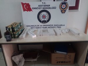 Kaçak sigara ve içki ele geçirildi