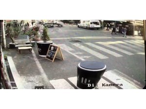 İstanbul’da akıl almaz kaza kamerada