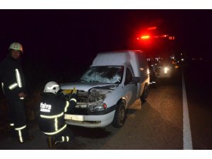 Yardıma diye giden şoförün arabasında patlama