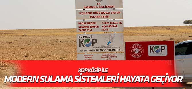 Türkiye genelinde KOP KÖSİP ile Modern Sulama Sistemleri Hayata Geçiyor