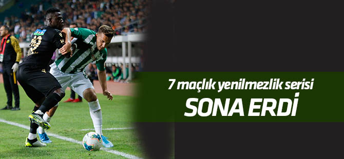 Konyaspor'un sahasındaki 7 maçlık yenilmezlik serisi sona erdi