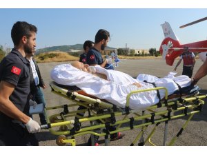 Ambulans helikopter 81 yaşındaki hasta için havalandı
