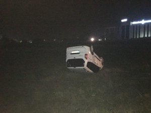 Araç takla attı:1 yaralı