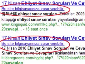 Google'ın başı virüslü sitelerle dertte