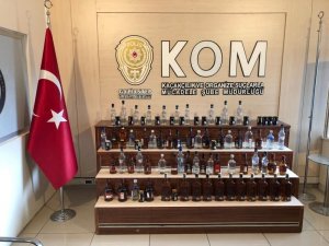 Gaziantep’te 122 şişe sahte içki ele geçirildi
