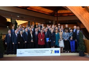 TBMM Başkanı Şentop, Parlamento Başkanları Konferansı aile fotoğrafında