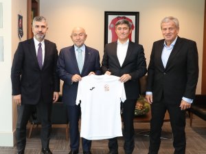 Nihat Özdemir’e Kırgızistan Federasyon Başkanı Mamatov’dan ziyaret
