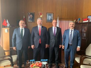 TBMM İdare Amiri Turan, Filistin’in Ankara Büyükelçisi Faed Mustafa ile görüştü