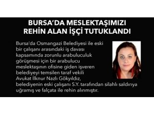 Avukatı falçata ile rehin alan zanlı tutuklandı