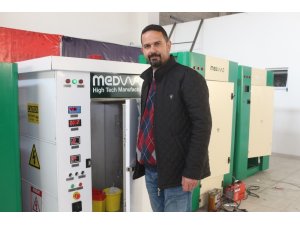 Van’da tıbbi atıkları dezenfekte eden cihaz üretildi