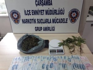 Çarşamba’da 176 gram esrarla yakalanan şahıs gözaltına alındı