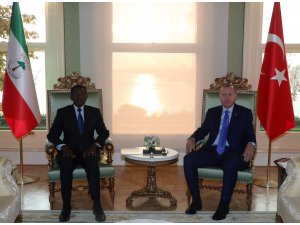 Cumhurbaşkanı Erdoğan, Ekvator Ginesi Cumhurbaşkanı Mbasogo ile görüştü