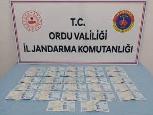 Ordu’da 2 bin 700 liralık sahte banknot ele geçirildi