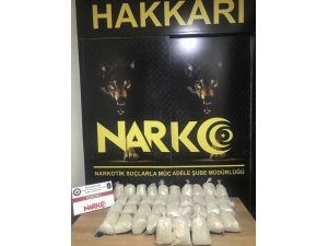 Hakkari’de 20 kilo eroin ele geçirildi