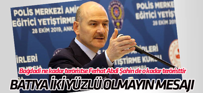 İçişleri Bakanı Soylu: Bağdadi ne kadar teröristse Ferhat Abdi Şahin de o kadar teröristtir