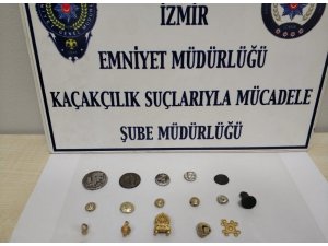 İzmir’de alışveriş merkezinin otoparkında tarihi eser operasyonu