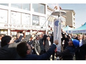 Mecitözü’ne ilk doğalgaz verildi