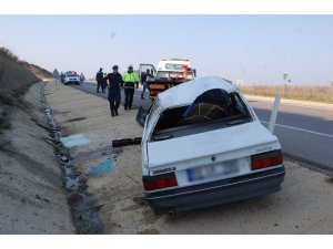 Tekirdağ’da otomobil takla attı: 2 yaralı