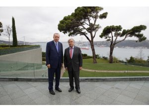 Erdoğan'ın, BM Genel Sekreteri Guterres'i kabulü sona erdi