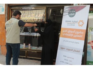 İslam İşbirliği Teşkilatı İnsani Fonu projesiyle İdlib'de 18 dükkan açıldı