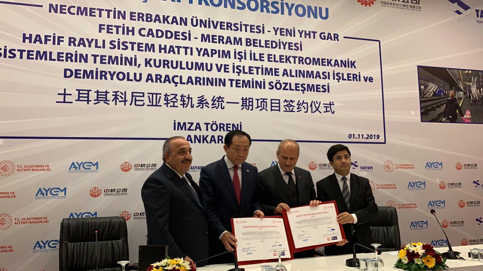 Konya Metrosu'nda imzalar atıldı
