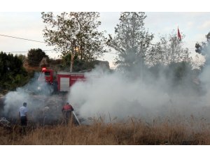 Aynı arsada 3 saat arayla 2 kez yangın çıktı