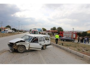 Kula’da sanayi kavşağında kaza: 1 yaralı
