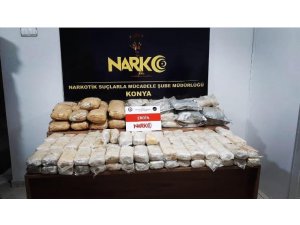 Konya’da 115 kilo 400 gram eroin ele geçirildi