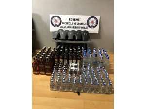 Edirne’den Balıkesir’e kaçak içki getiren 2 kişi yakalandı