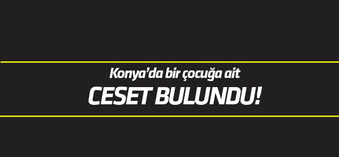 Konya'da erkek cesedi bulundu